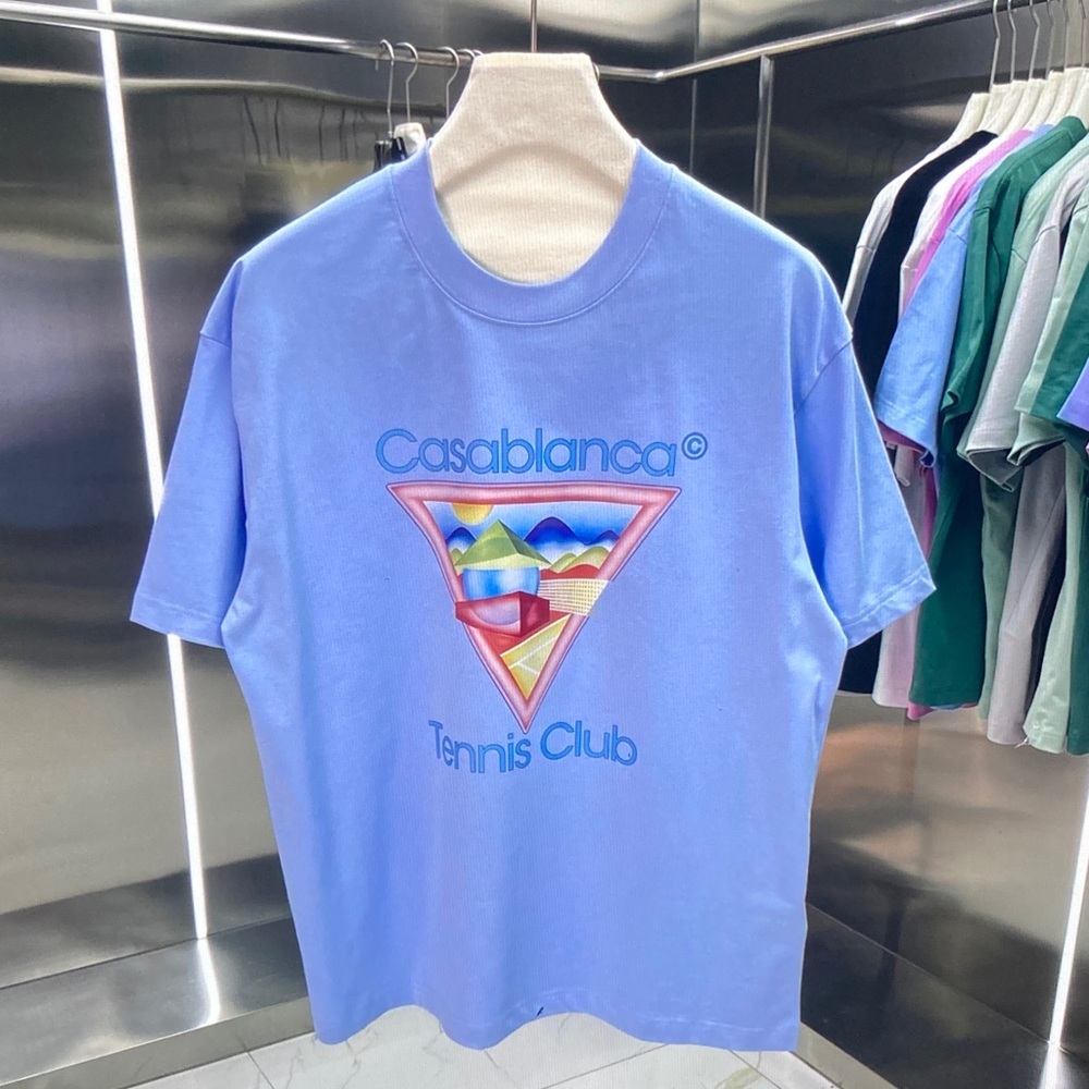 Tennis Club Graphic Tee - Light Blue